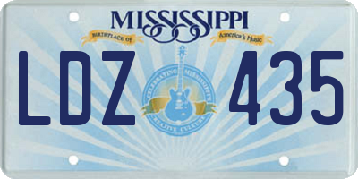 MS license plate LDZ435