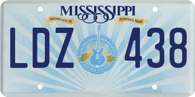 MS license plate LDZ438