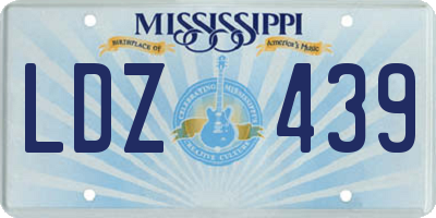 MS license plate LDZ439