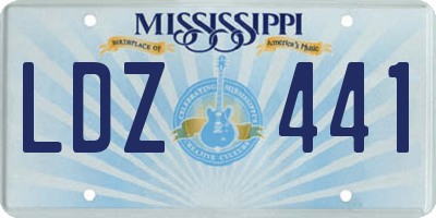 MS license plate LDZ441