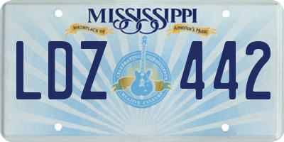 MS license plate LDZ442