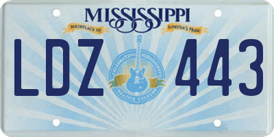 MS license plate LDZ443