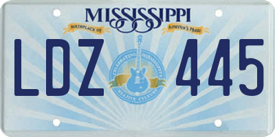 MS license plate LDZ445