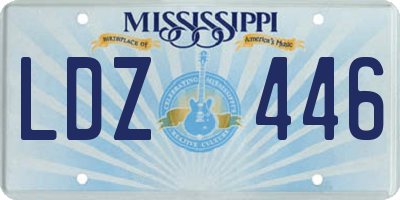 MS license plate LDZ446