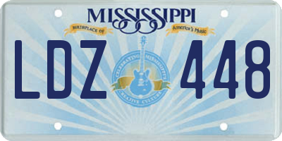 MS license plate LDZ448