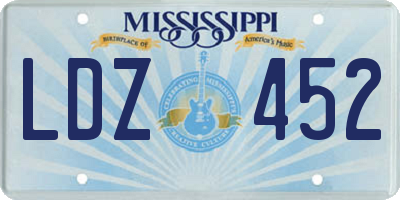 MS license plate LDZ452
