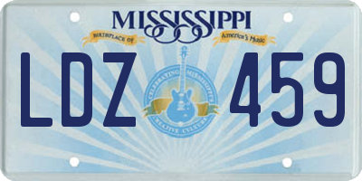 MS license plate LDZ459