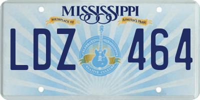 MS license plate LDZ464