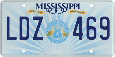 MS license plate LDZ469