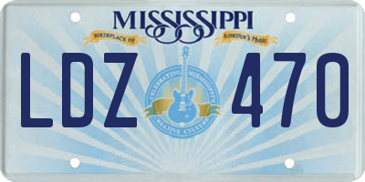 MS license plate LDZ470