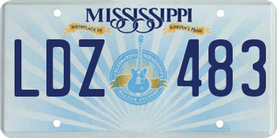 MS license plate LDZ483