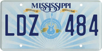 MS license plate LDZ484