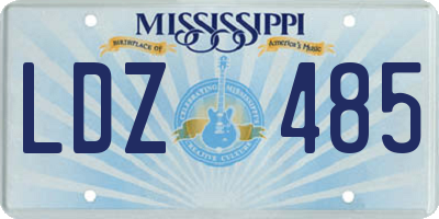 MS license plate LDZ485