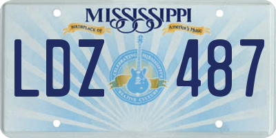 MS license plate LDZ487