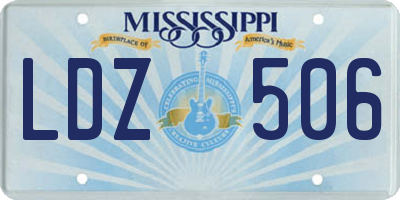 MS license plate LDZ506