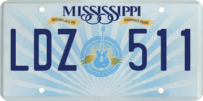 MS license plate LDZ511