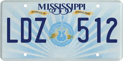 MS license plate LDZ512