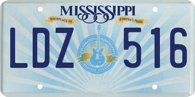 MS license plate LDZ516
