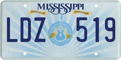 MS license plate LDZ519