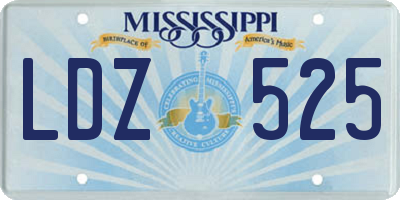 MS license plate LDZ525