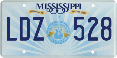MS license plate LDZ528
