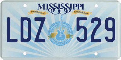MS license plate LDZ529