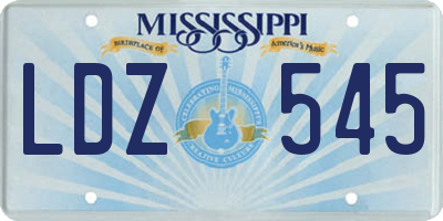 MS license plate LDZ545