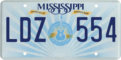 MS license plate LDZ554