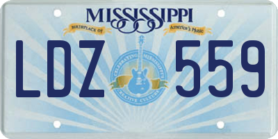 MS license plate LDZ559