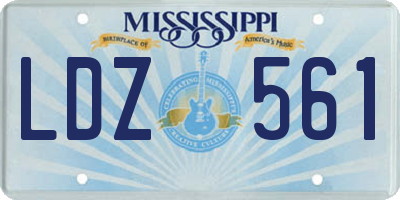 MS license plate LDZ561
