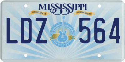 MS license plate LDZ564