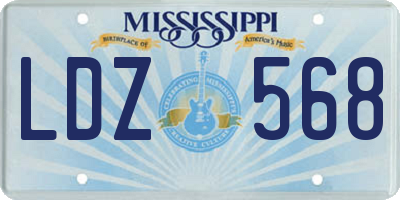 MS license plate LDZ568