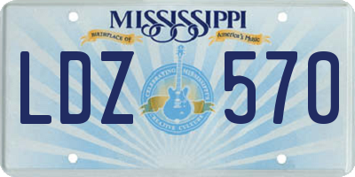 MS license plate LDZ570