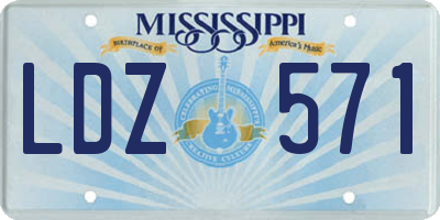 MS license plate LDZ571