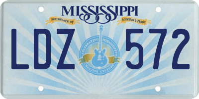 MS license plate LDZ572