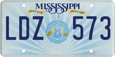 MS license plate LDZ573