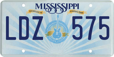 MS license plate LDZ575