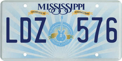 MS license plate LDZ576