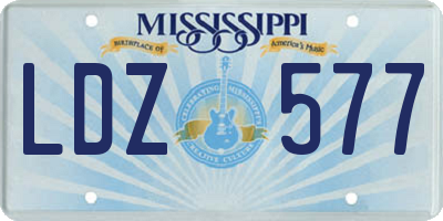 MS license plate LDZ577