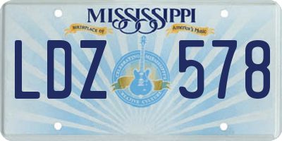 MS license plate LDZ578