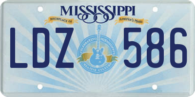 MS license plate LDZ586