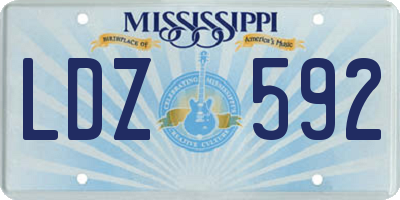 MS license plate LDZ592