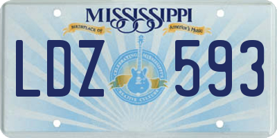 MS license plate LDZ593