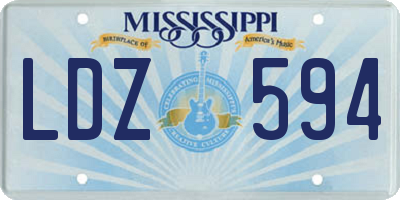 MS license plate LDZ594