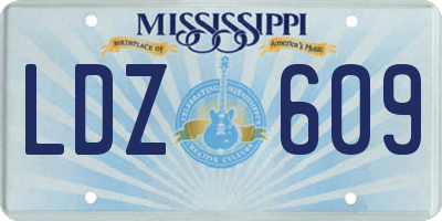 MS license plate LDZ609