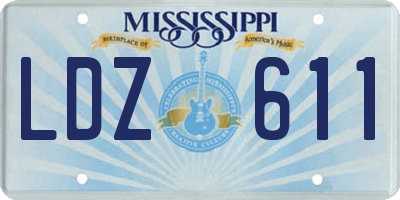 MS license plate LDZ611