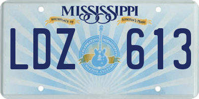 MS license plate LDZ613