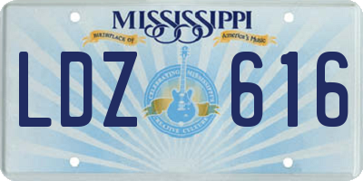 MS license plate LDZ616