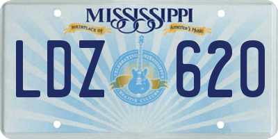 MS license plate LDZ620
