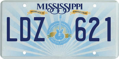 MS license plate LDZ621
